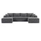 Levede Modular Sofa Lounge Set Corduroy U Shaped Sectional Cloud Couch Grey-2050056788564381697