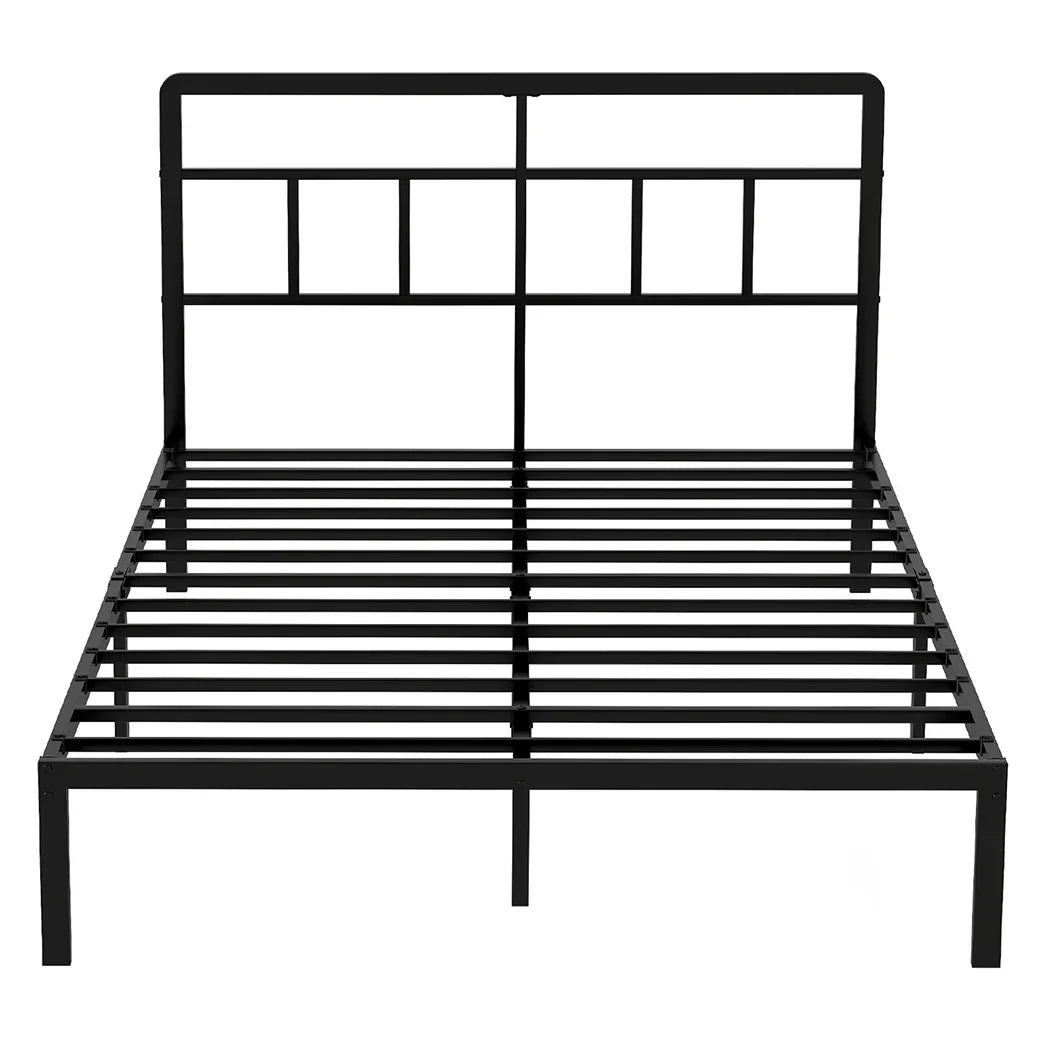 Levede Double Bed Frame Metal Base Platform Headboard Heavy Duty Mass Storage-2050056771011219457