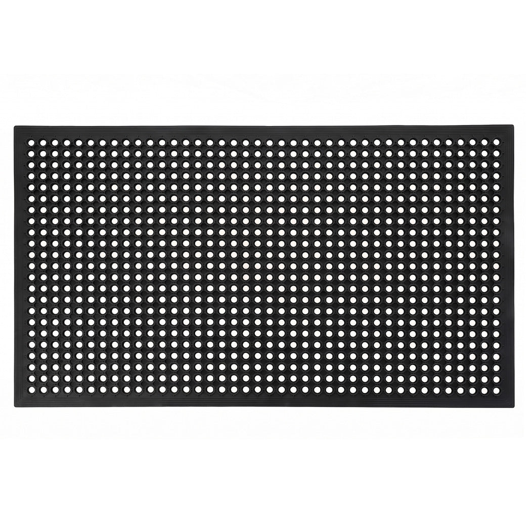 Marlow Anti Fatigue Mat Non Slip for Rubber Floor Draining Entry Door Black-2100034956603559937