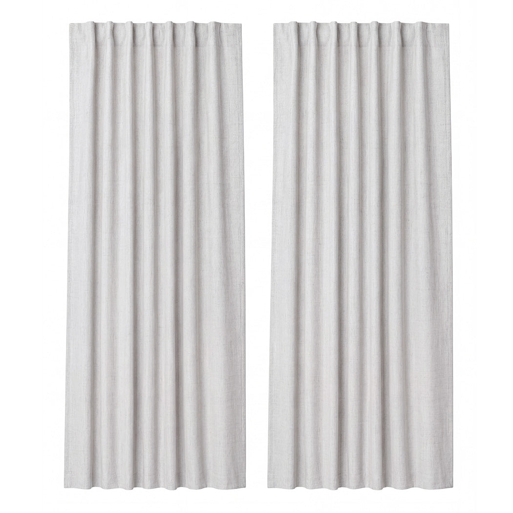 Marlow 100% Blackout Curtain 2-Panel Thermal Linen Look Curtain Draperies Window-2072893566287482881