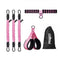 Centra Resistance Bands Set Foot Pedal 3 Tube Adjustable for Home Workout Pink-2100035025125904385