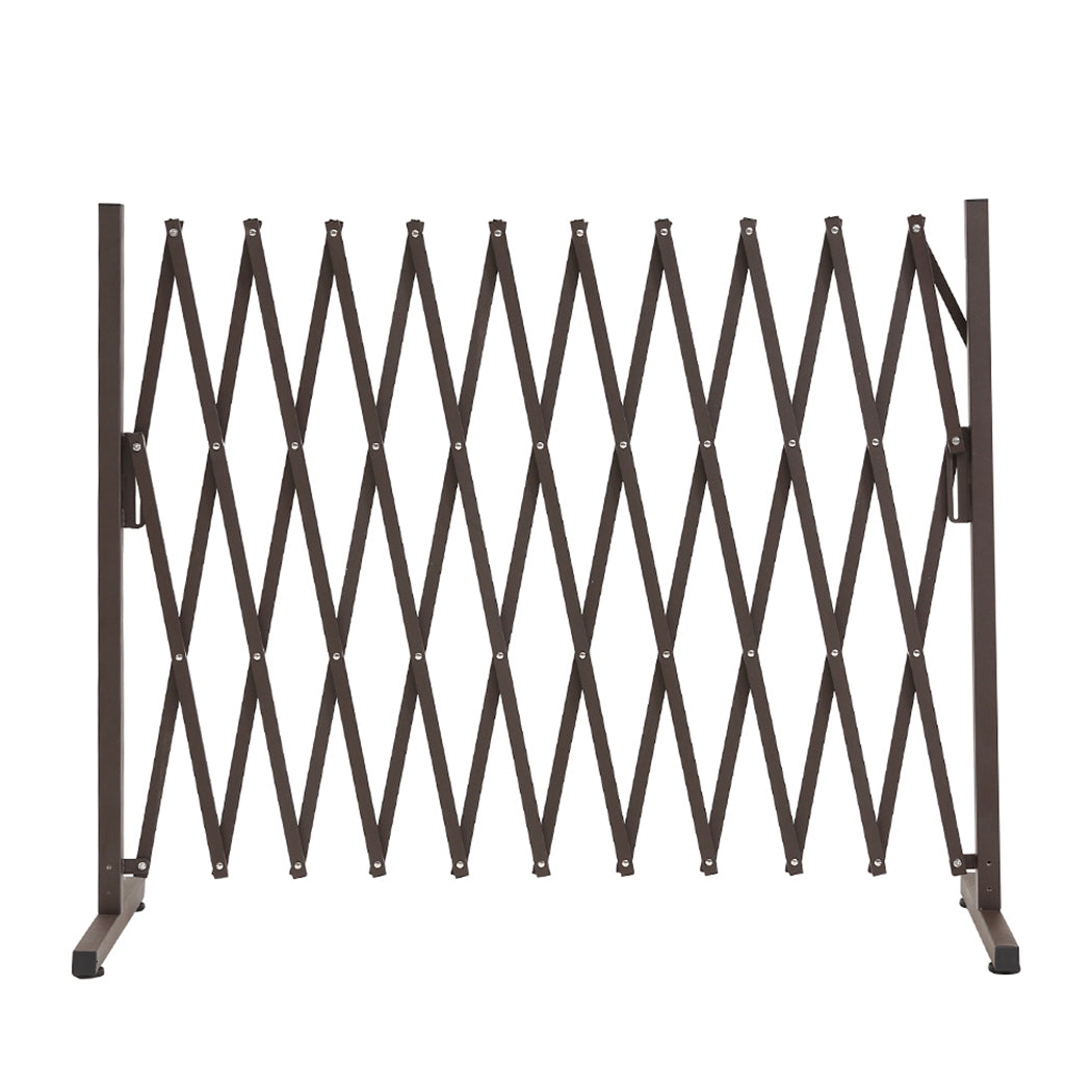 Garden Security Fence Gate Gate Metal Brown-1899652499095293953