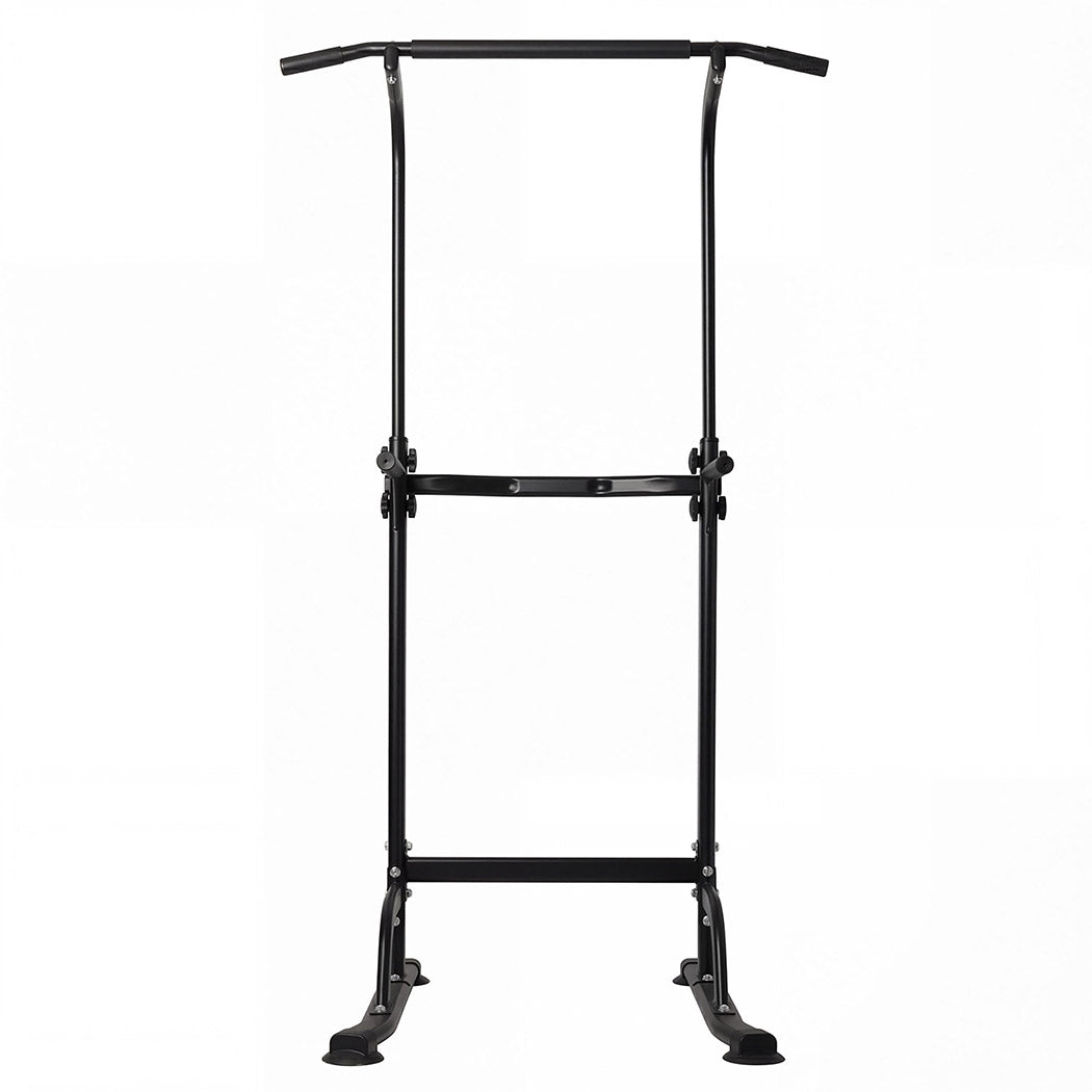 Centra Power Tower Pull Up Bar Dip Station Adjustable Home Gym 150kg Black-2072893534452715521