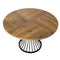 Levede Dining Table 120cm Round Dining Table 30mm MDF Retro Brown-2100034939201392641
