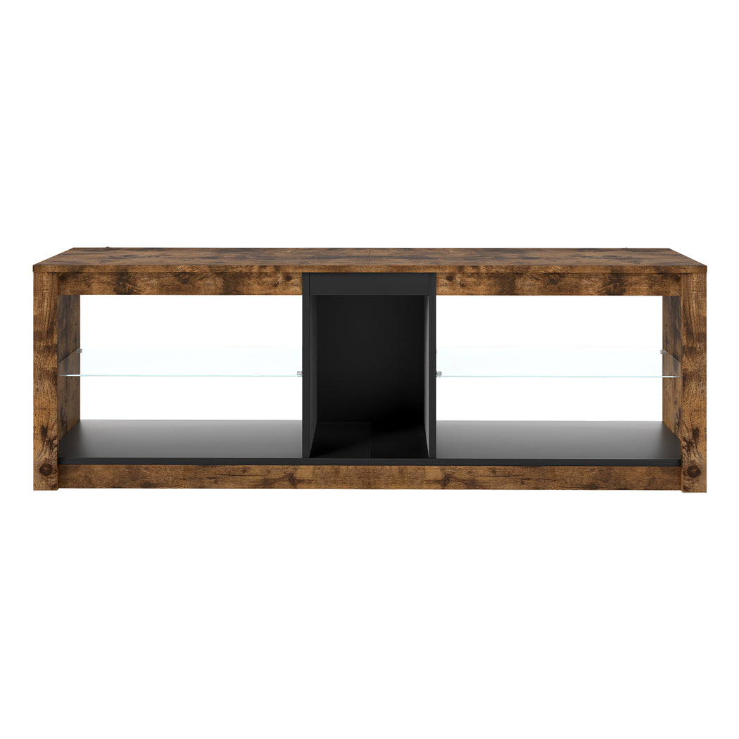 Levede TV Stand Cabinet Glass Display Storage Shelves-2011971130453266433