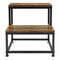 Levede 2-Step Stool Non Slip Portable Bathroom Kitchen Kids Adult Pet Use Brown-2050059013835591681