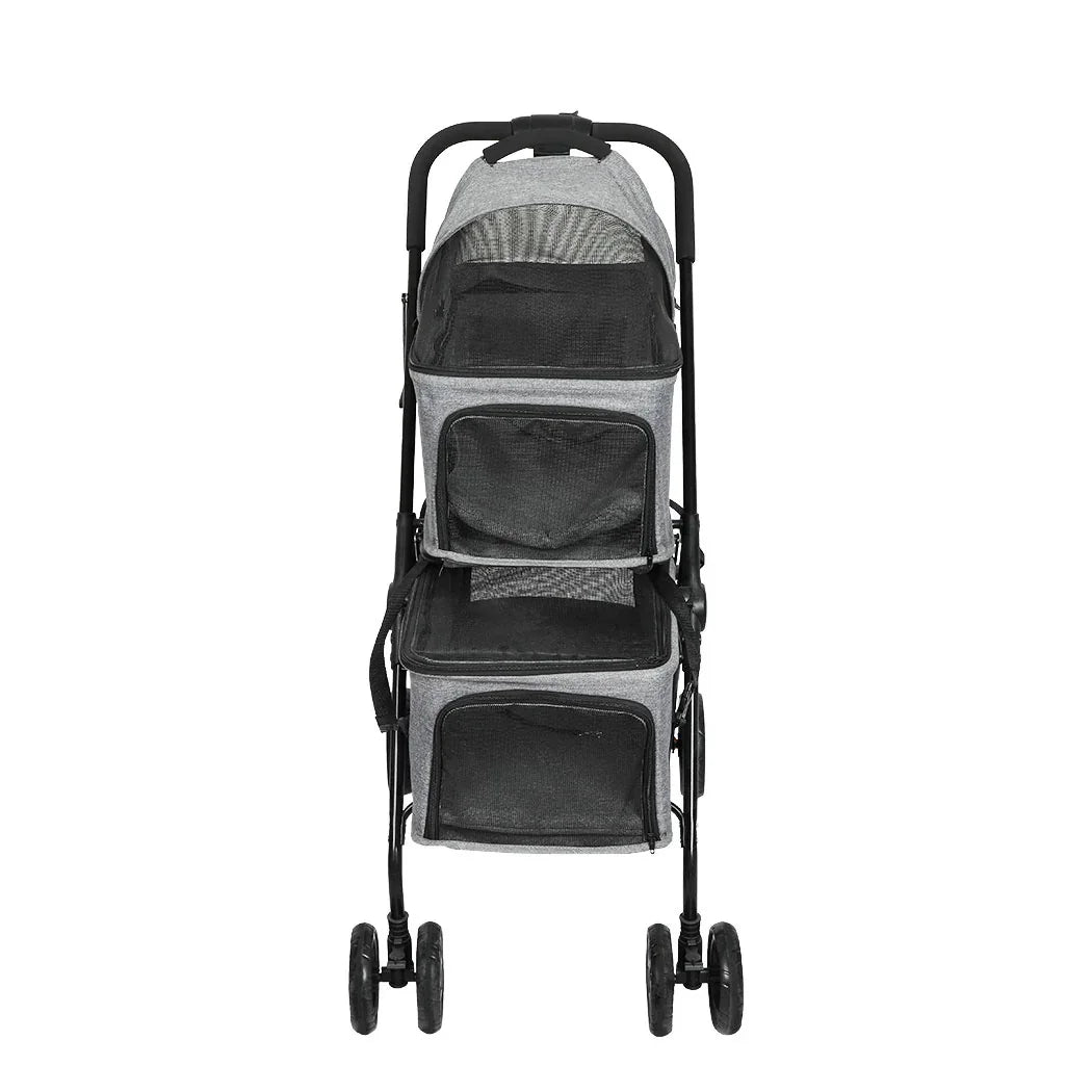PaWz Two-tier Pet Stroller Double Dog-2029387239179554817