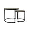 Levede Round Nesting Table Coffee Table Wood Side Table-1984023720053837825