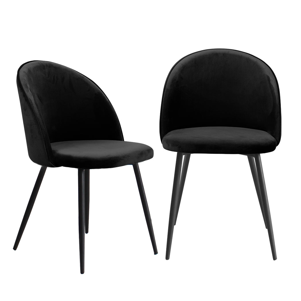 Levede 4x Dining Chairs Kitchen Cafe Black-1975420351026434049