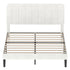 Levede Double Bed Frame Upholstered Adjustable Headboard Bed Platform White-2050056771384512513