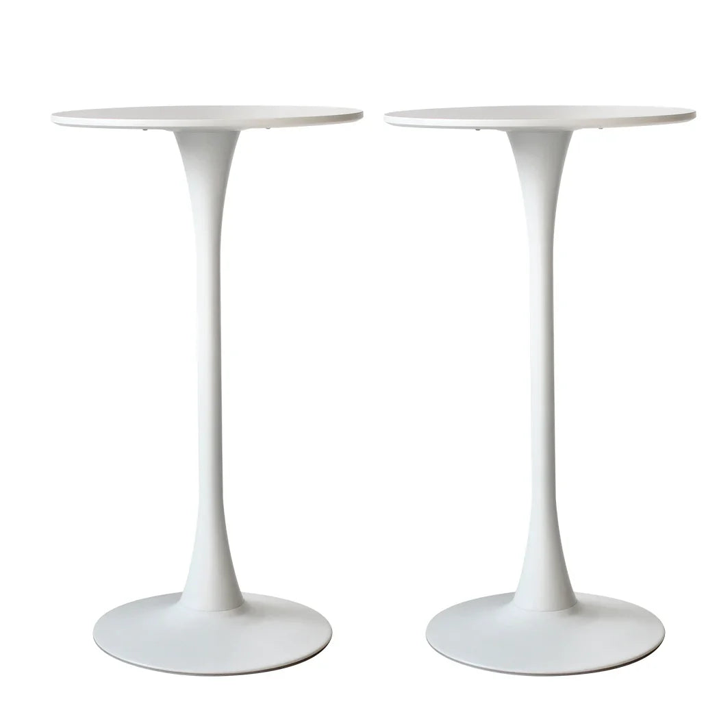 Levede 2x Round Bar Table Pub Tables White-2006733275493699585