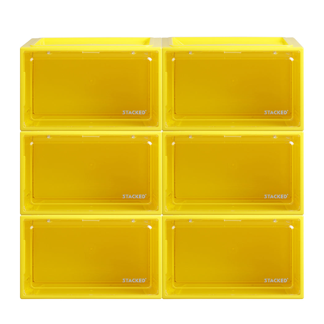 Stacked Sneaker Display Case 6x Clear Yellow-2029387238575575041