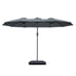 Centra 4M Double-sided Patio Umbrella Outdoor Umbrella Base Stand Grey-1910112247968043009