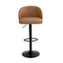 Levede 4x Bar Stool Swivel Gas Lift PU Leather Brown-2018816907184050177