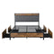 Levede Queen Bed Frame Soft Storage Drawers Headboard USB Charge-2029387280409563137