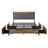 Levede Queen Bed Frame Soft Storage Drawers Headboard USB Charge-2029387280409563137