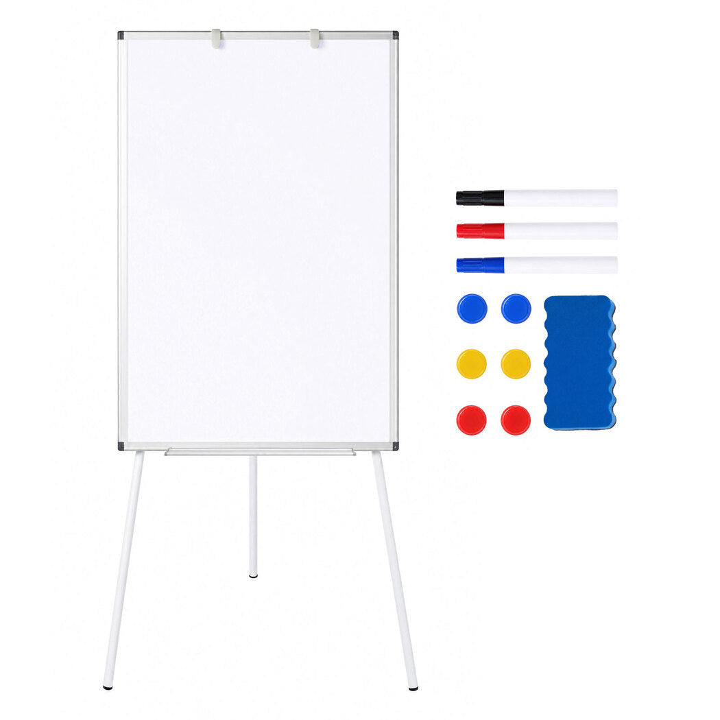 Levede Whiteboard Magnetic Adjustable Tripod Easel Dry Erase for Office White-2100035036660240385