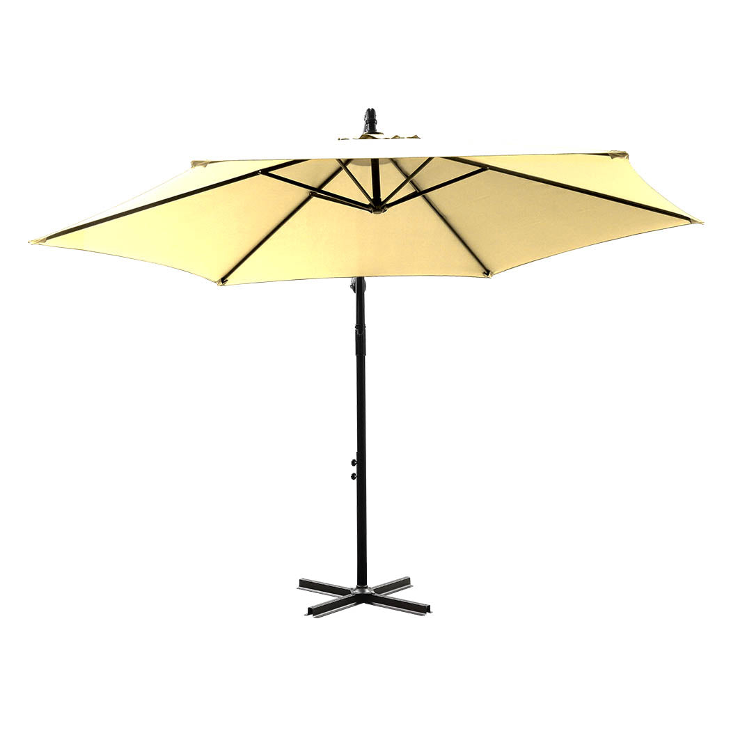 Mountview 3M Outdoor Umbrella Cantilever Beige Without Base-1864184441870618625
