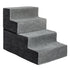 Pawz 4 Steps Pet Stairs Dog Ramp High Density Foam Grey-1973193605396959233