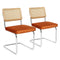 Levede 2xRattan Chair Dining Chairs Orange-2029387286231257089