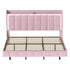 Levede King Floating Bed Frame LED Headboard USB Pink-2050056739193229313