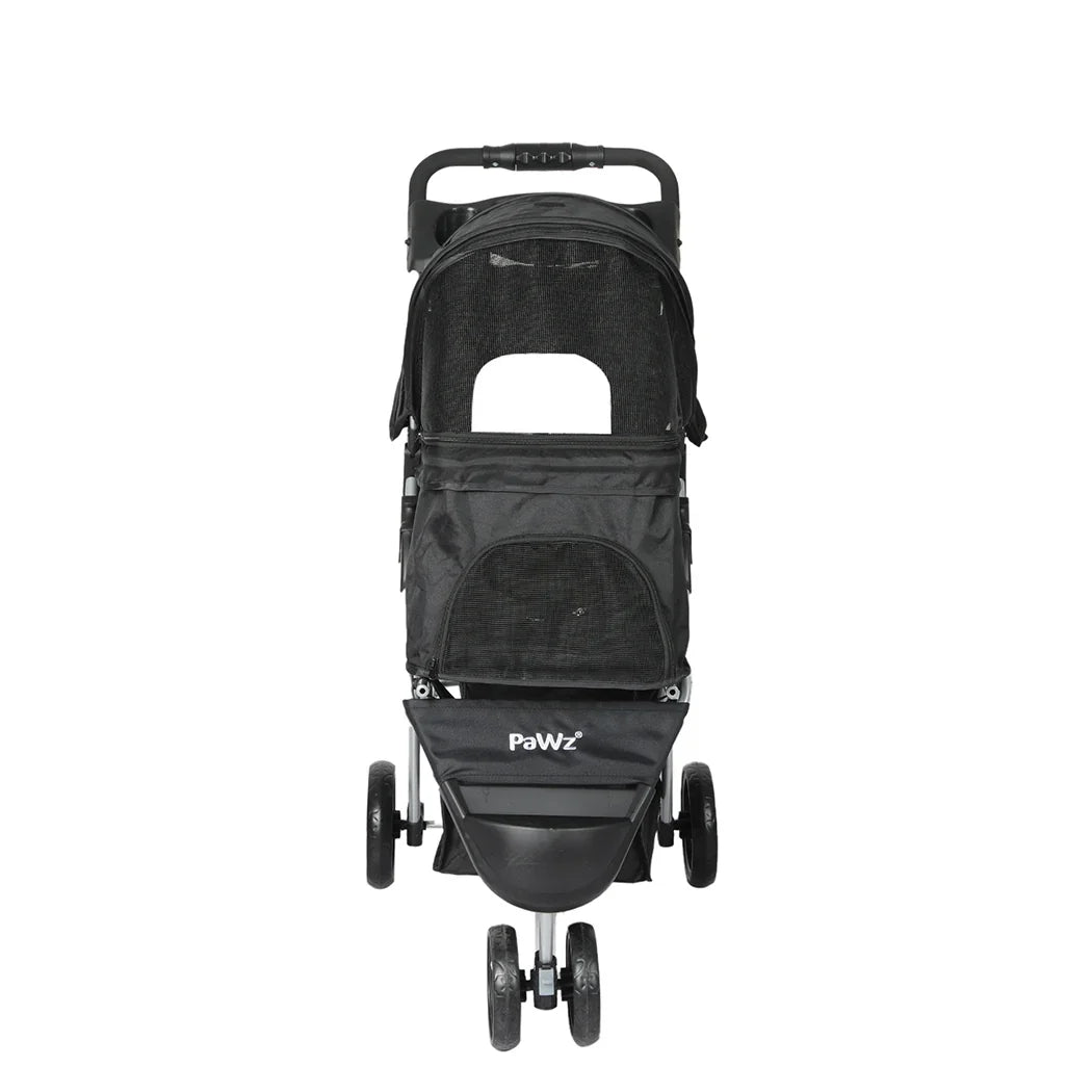 PaWz Large Pet Stroller Dog Cat Carrier Black-2006733030508597249