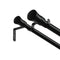 Marlow Black Double Curtain Rod Steel Pole Pommel Set Extendable Adjustable-2018816770139361281