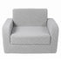 BoPeep Kids Sofa 3-In-1 Fold Out Toddler Chair Teddy Plush for Napping Gray-2109799595457056770