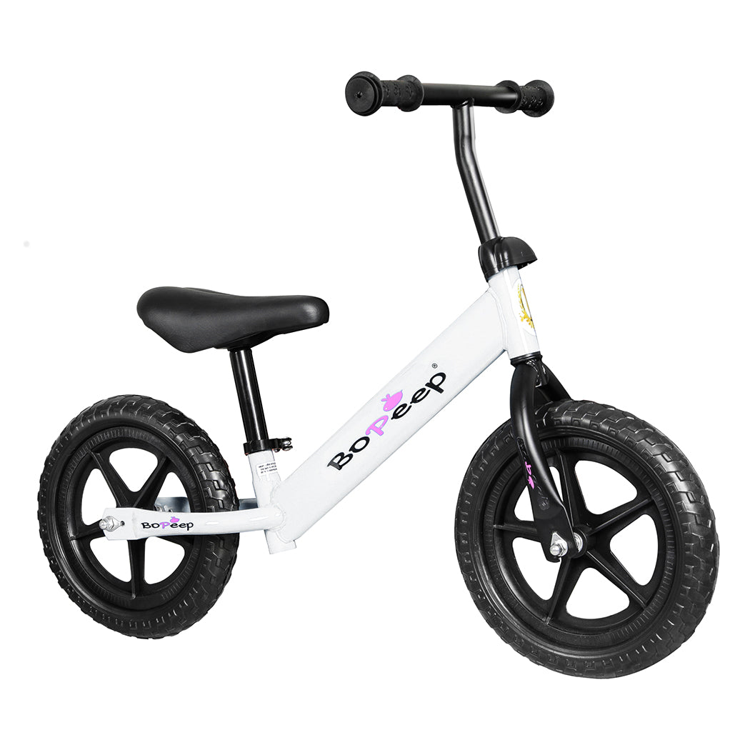 BoPeep Kids Balance Bike Ride On Toys White-1864184331497508865