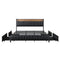 Levede King Bed Frame PU Mattress Base Storage Drawer Headboard USB Charge-2100034936097607681