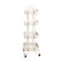 Levede 4 Tiers Kitchen Trolley Cart White-1917016722343333889