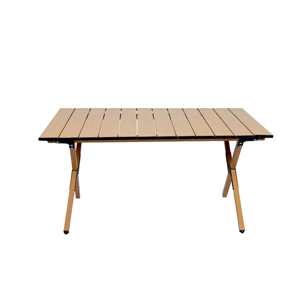 Levede Folding Camping Table Chair Set Oak-2006733114654724097