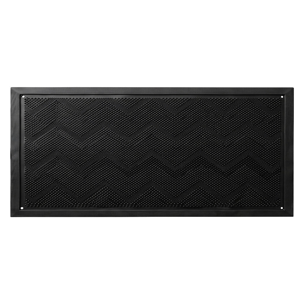 Marlow Front Door Mat TPE Non Slip Low Profile with Drainage Holes Black-2109799592118390786