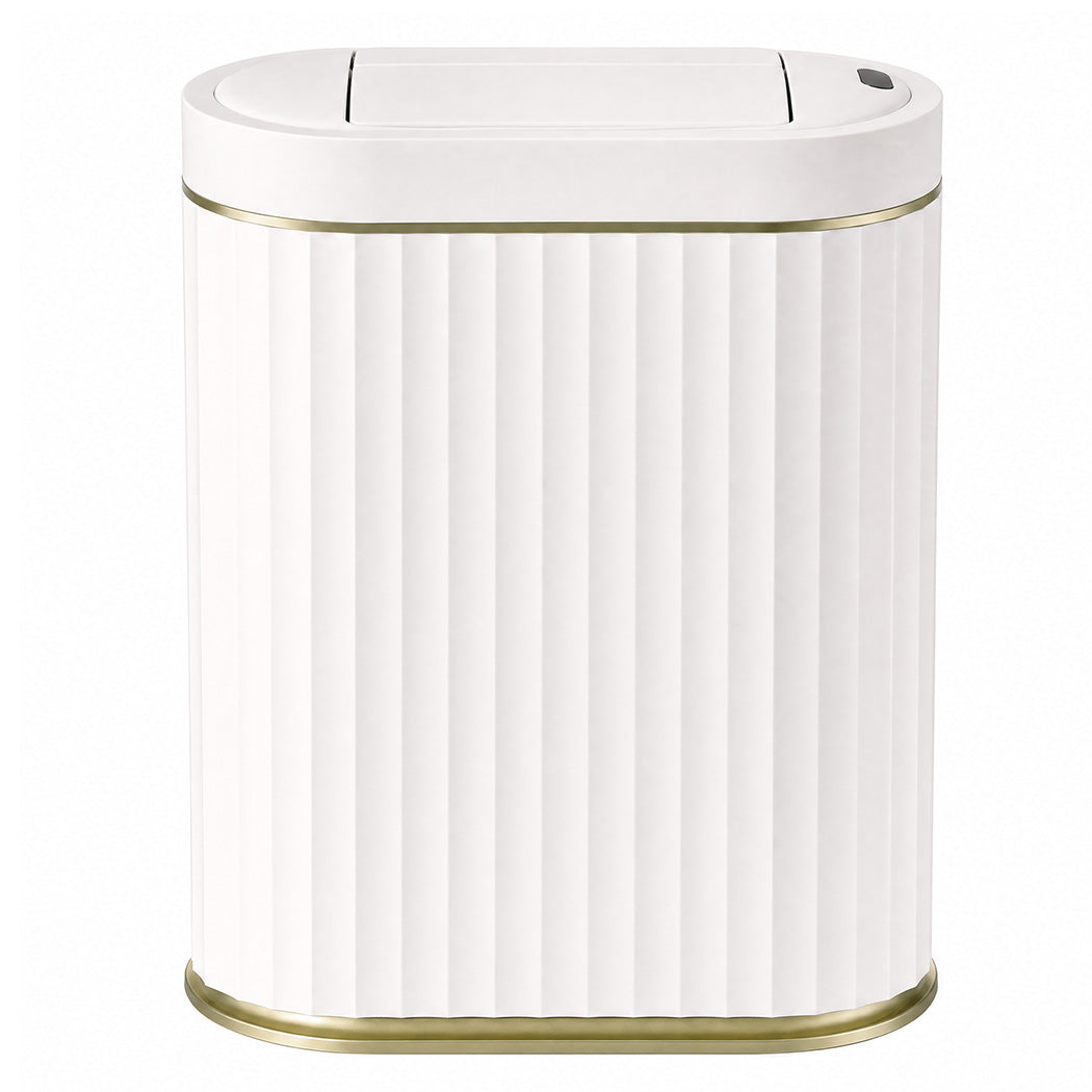 Toque Sensor Rubbish Bin Automatic Touchless 7L Butterfly Lid Bathroom White-2109799595943596034