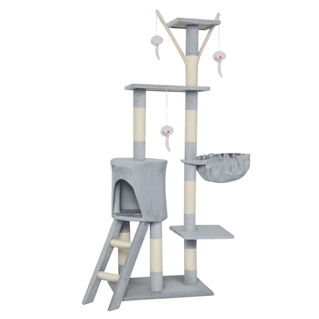 Pawz Cat Tree Scratching Post Scratcher 143cm Climbing-2050056906315272193