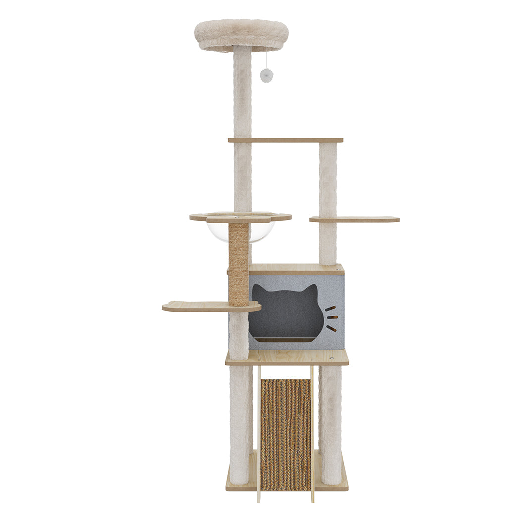 Pawz Cat Tree Tower Large Scratcher Condo House 160cm-1942353719559589889