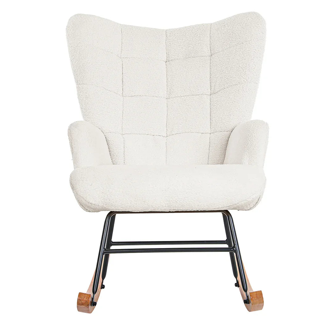 Levede Fleece Rocking Chair-2029387249577234433