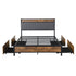 Levede Queen Bed Frame Soft Storage Drawers Headboard USB Charge-1910113213173862401