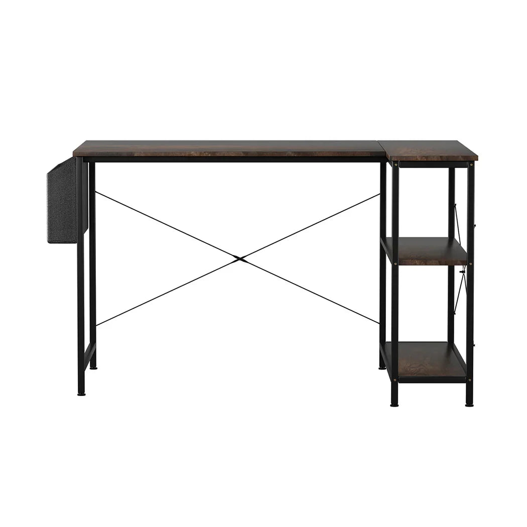 Levede L Shaped Computer Desk Corner Desk Brown-2018816895477747713