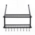 Toque Metal Pot Pan Rack Hanging Kitchen Shelf Wall Mounted Organizer 10 Hooks-2061251871485595649