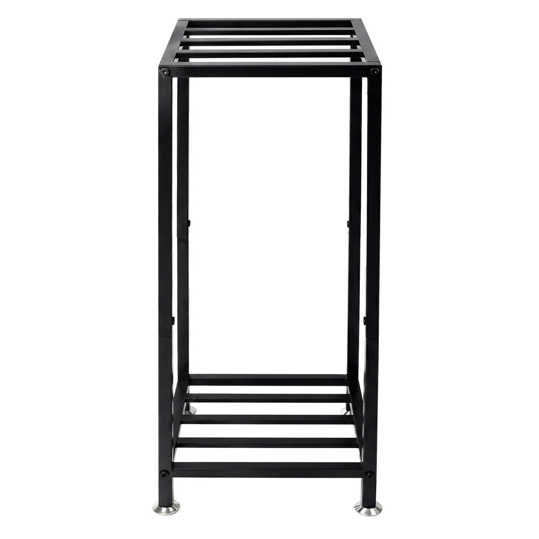 Levede Metal Plant Stand 76cm Tall 2 Tier Indoor Corner Shelf Black Display Rack-2072893560058941441