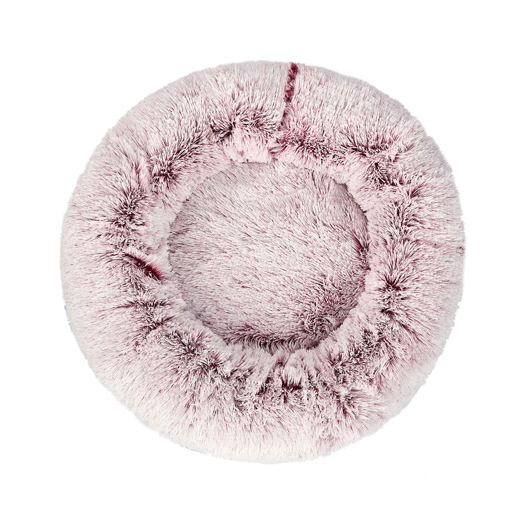 PaWz Pet Bed Cat Dog Donut Nest Calming L Pink Large-1864184498745380865