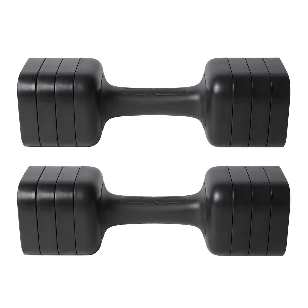 Centra Dumbbell Set Adjustable Dumbbells With TPU Grip For Home Gym Black 2pc-2109799599772995586