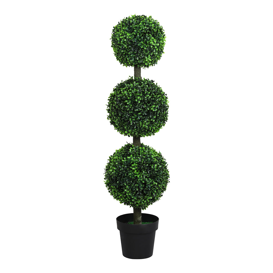 Lambu Artificial Triple Ball Boxwood Trees-2006732894076276737