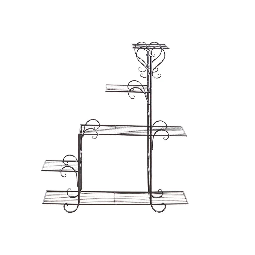Levede Plant Stand Outdoor Indoor Metal Black-2018816719711244289