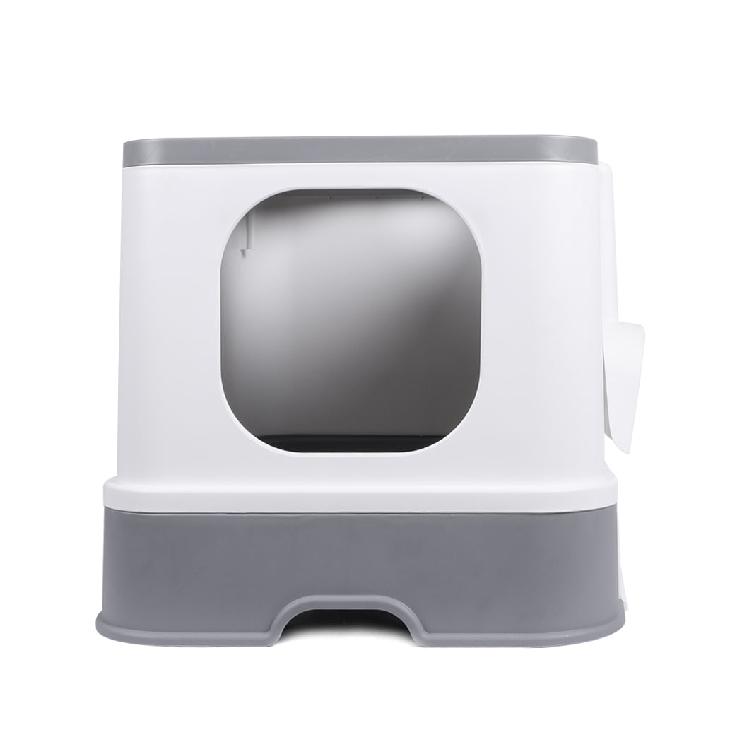 PaWz Cat Litter Box Fully Enclosed Kitty Grey-2018816755983585281