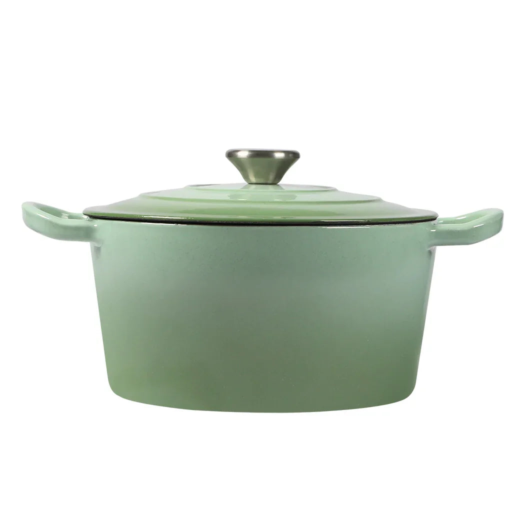 TOQUE 4L Enamel Dutch Oven Pot in Green Colour-2018816783506608129