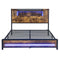 Levede Queen Bed Frame Storage Headboard Industrial-1894516793683349505