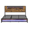 Levede King Bed Frame Storage Headboard Industrial-2050056748856905729