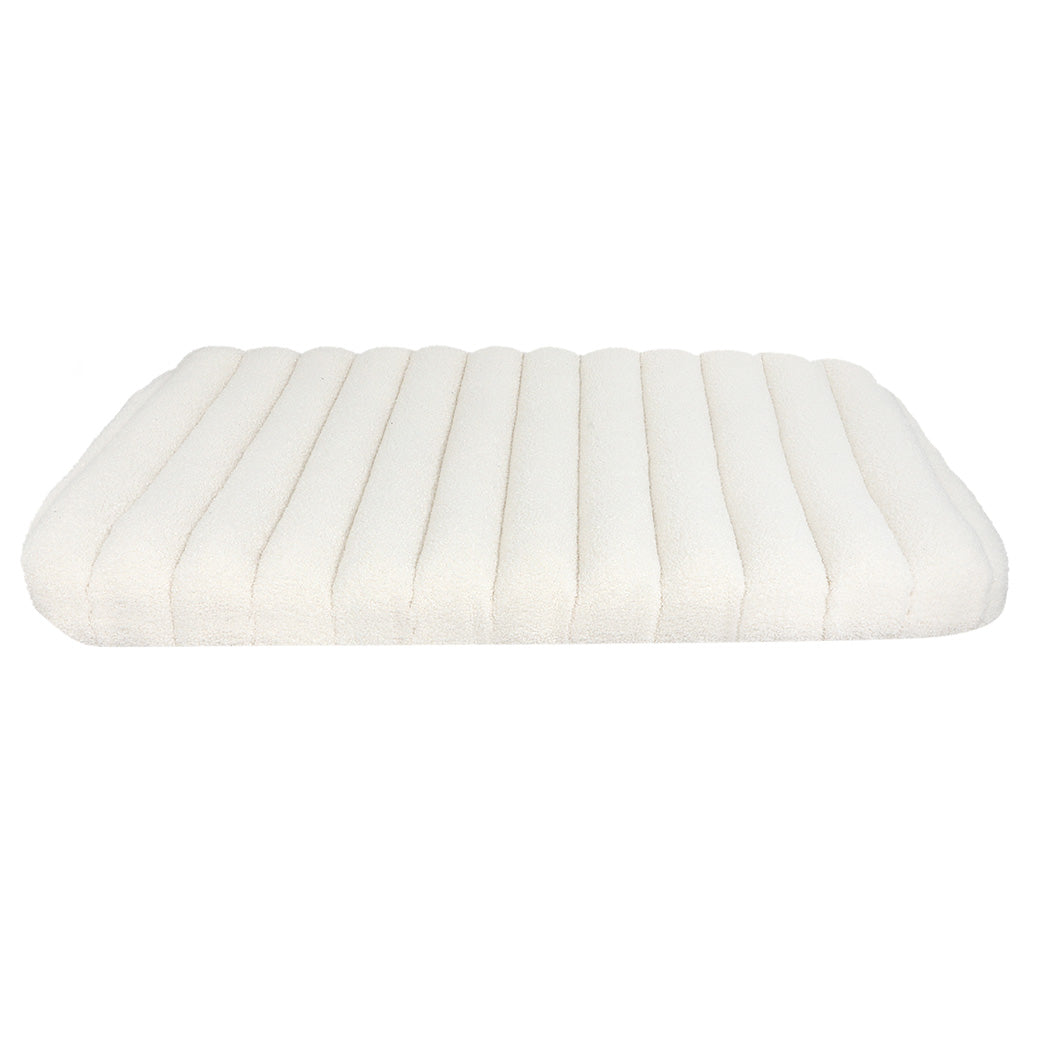 Pawz XL Size Orthopedic Dog Bed with Sherpa Plush Removable Cover in White-1937319823533019137